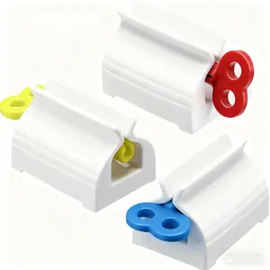3-Pack Toothpaste Squeezers with Rollers Clamps & Coil Winders for Efficient Dispensing and Tidy Storage Includes Versatile Rollers Clamps and Winders