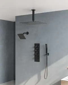 16" High-Pressure Rainfall Complete Shower System with Rough-in Valve | 3 Spray patterns | DualJetSpa | Quiet Operation | Precision Temperature Control