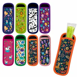 8-Pack Mixed Color Neoprene Insulated Ice Pop Sleeves, Reusable Washable Popsicle Holders, Durable Convenient Party Bags for Kids, Ideal for Summer Snacks & Birthday Mini Gifts, Mixed Color – 8 Pack graduation