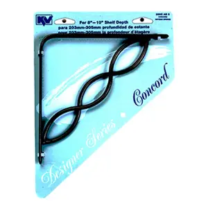 212 MAIN Knape & Vogt 200C AB 8 Antique Bronze Steel Shelf Bracket, 8 in. Metal Bracket with Decorative Look, Metal Brackets