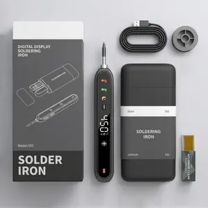 Cordless Soldering Iron Kit with Digital Display, 8-Second Fast Heating Portable Soldering Pen for Electronics DIY Repair