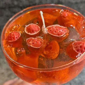 strawberry ice candle martini