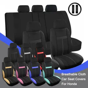 For Honda CR-V CRV Full Set Car Seat Covers with Steering Wheel Cover & Belt Protectors, 100% Breathable Airbag Compatible Car 5-Seats Protectors, Car Interior Accessories Universal Fit for Most Vehicles Sedans SUVs