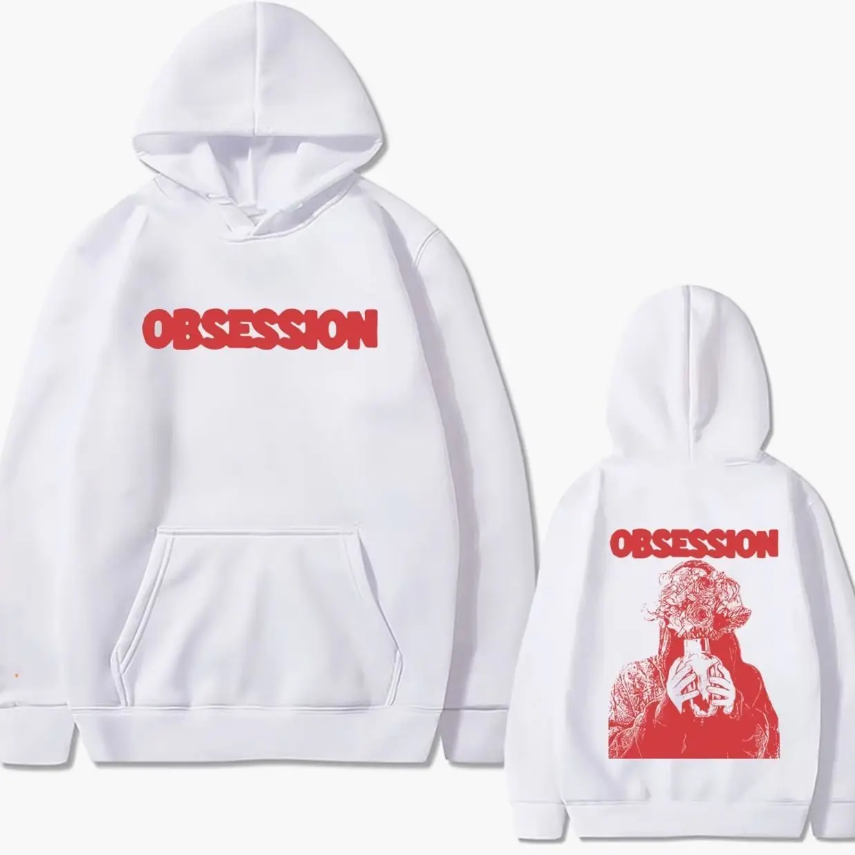 Horror Movie Obsession Print Hoodie Men's Women's Casual  Hooded Tracksuit Unisex Fashion Gothic Rock Pullover Hoodies T