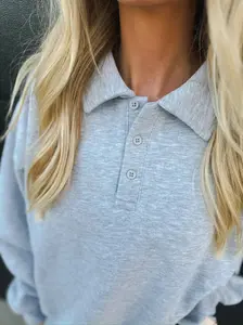 Cozy Fleece Polo Pullover