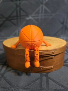 Basketball Shelf Buddy - 3D Printed Sports Decor & Shelf Organizer
