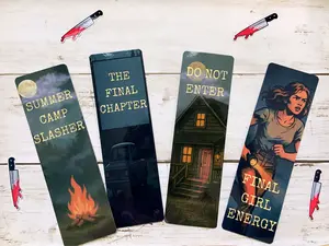 Summer Slasher Horror Themed Bookmarks
