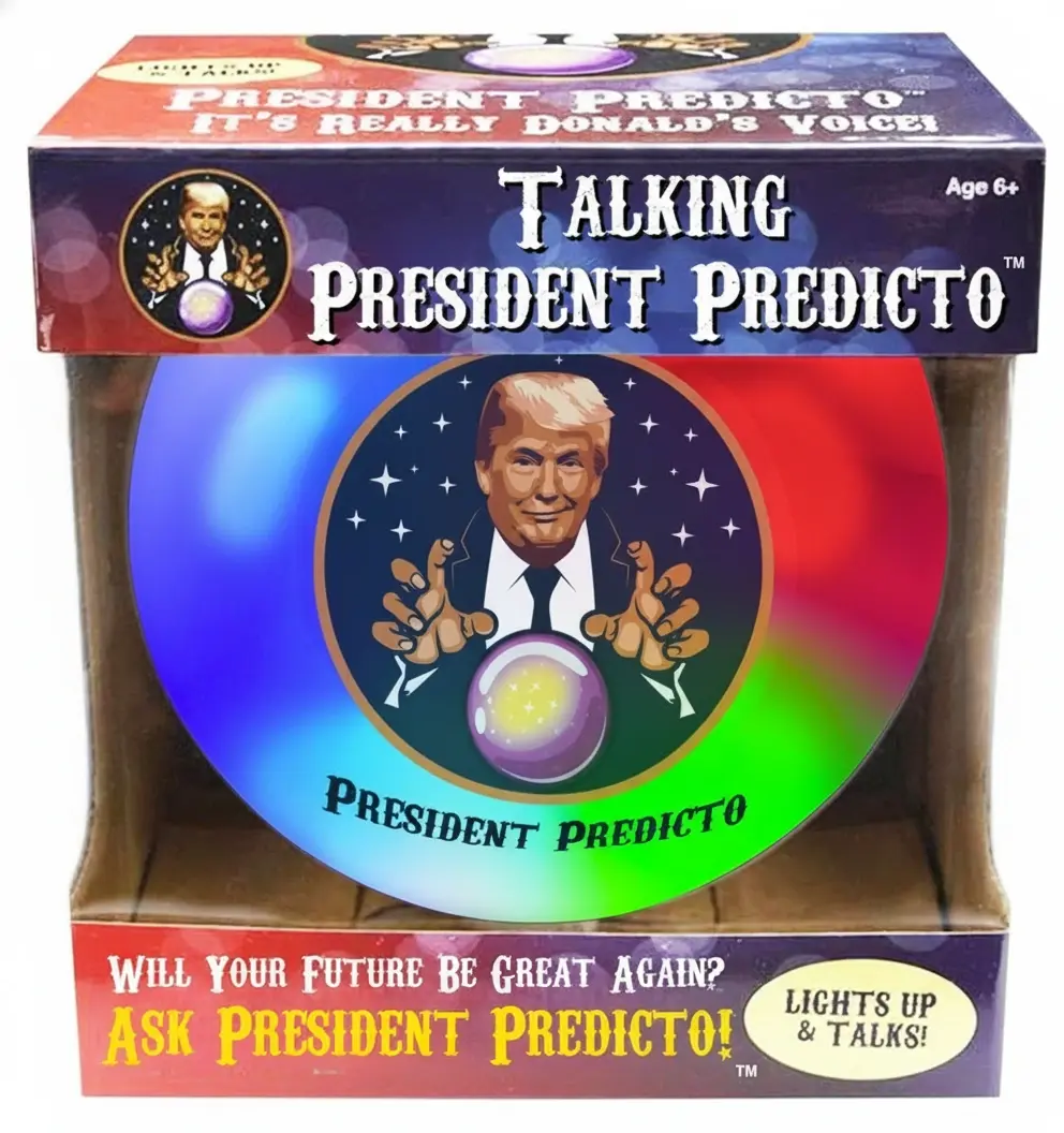Talking President Predicto - Donald Fortune Teller Ball - Lights Up & Talks - Ask YES or NO Question & Trump Speaks The Answer - Like a Next Generation Magic 8 Ball – Unique Funny Gifts for Men