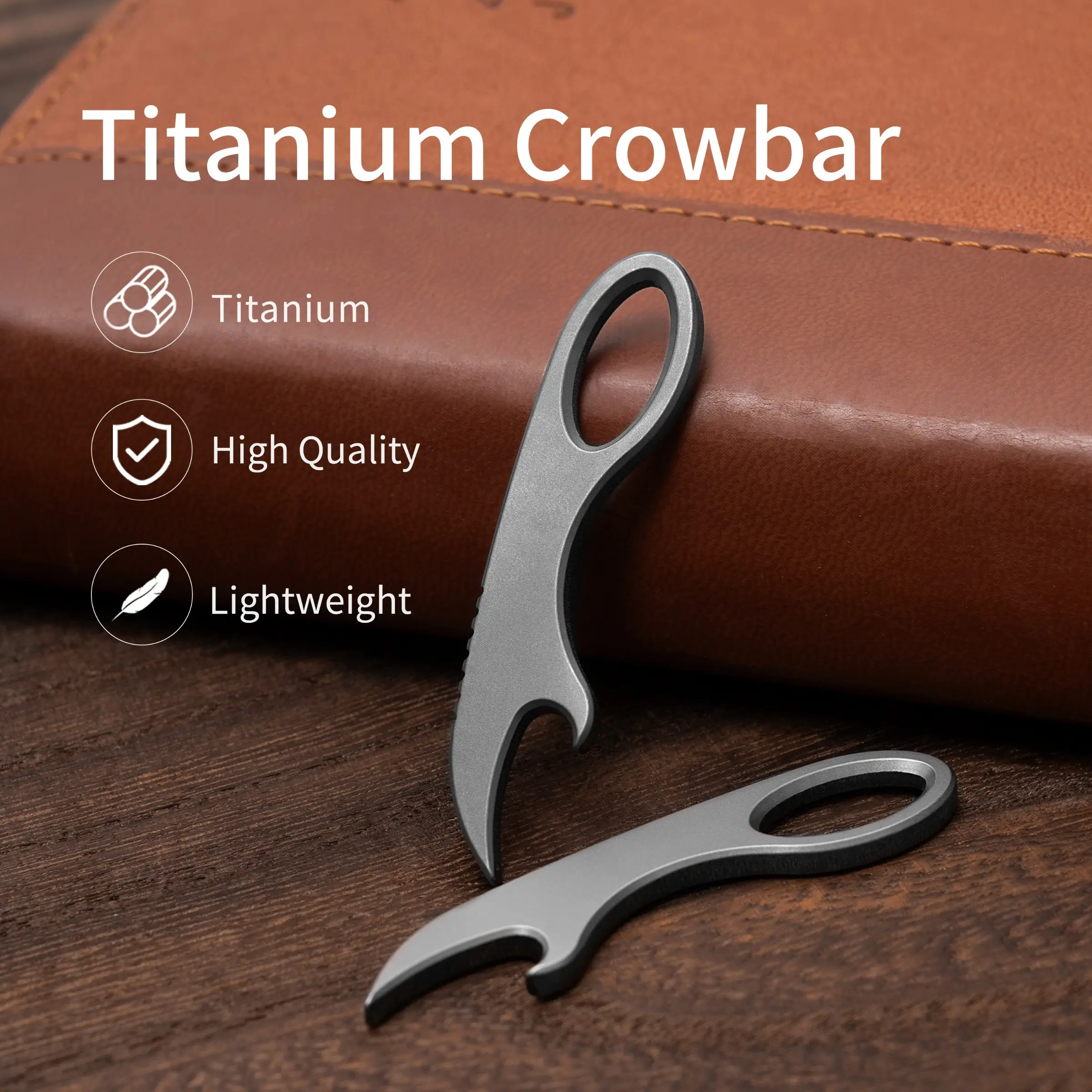 Titanium Alloy Pry Bar Tool, Mini Decorative Keychain, Multifunctional Edc Bottle Opener, Lightweight Pocket Tool, Outdoor Multifunctional Tools, Outdoor Camping Gear, Emergency Tool