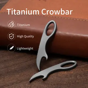 Titanium Alloy Pry Bar Tool, Mini Decorative Keychain, Multifunctional Edc Bottle Opener, Lightweight Pocket Tool, Outdoor Multifunctional Tools, Outdoor Camping Gear