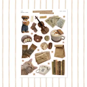 Brown-core Aesthetic Trinkets • Junk Journal Sticker Sheet • Trinkets & Tidbits • Scrapbook Stickers • Vision Board • Brown Objects