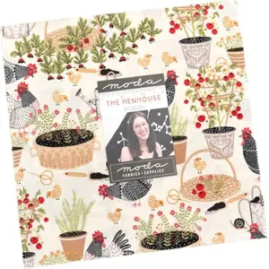 The Henhouse Layer Cake® Woven Textile Fabric - 42 Precut 10-in Assorted Quilt Squares, Ready-Made by Gingiber, Assorted Fabric Fabric