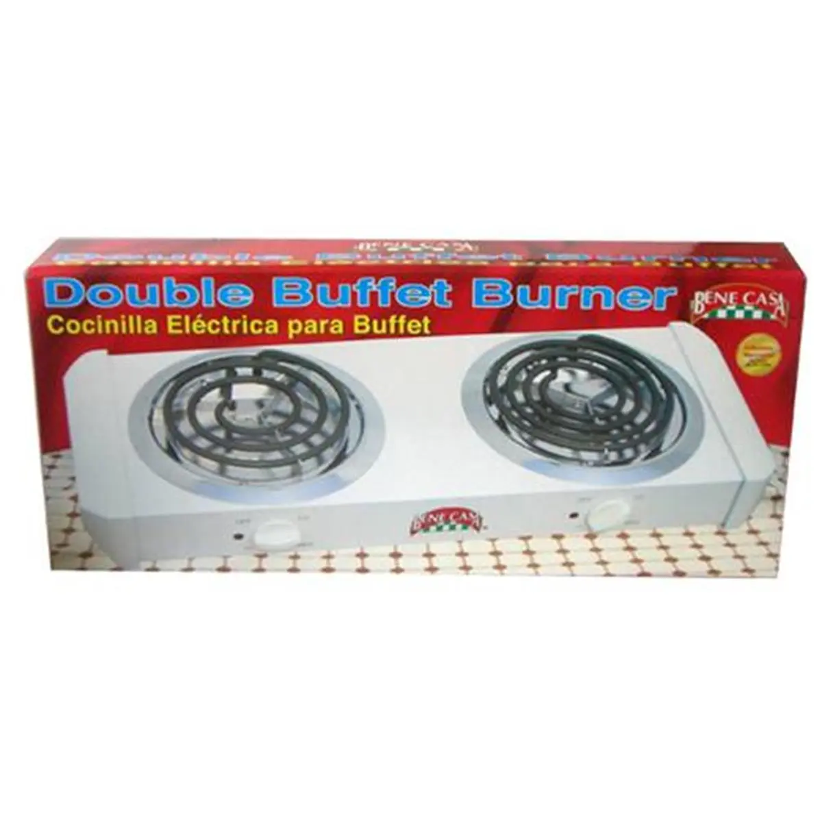 212 MAIN Double Electric Induction Stovetop Burner, 4 Settings Cooking Stove for Household Kitchen Use