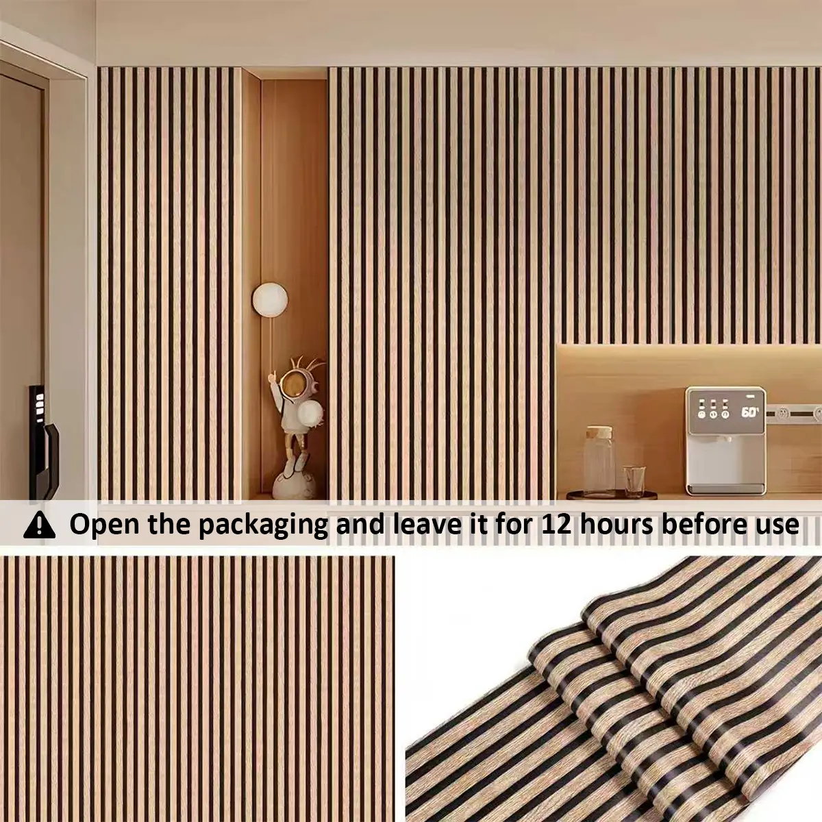 Wood Grain Pattern Self-Adhesive Wall Sticker, Peel and stick wallpaper, 1 Roll Waterproof and Moisture-Proof Decorative Wallpaper for Living Room, Bedroom and Kitchen Peel And Stick Wallpaper Designs
