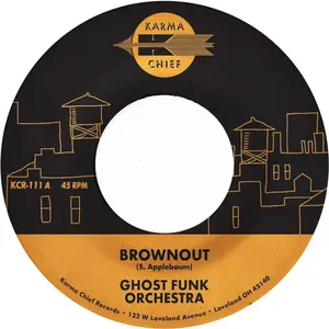 Ghost Funk Orchestra - Brownout / Boneyard Baile - Fire Red  [7-INCH SINGLE VINYL RECORD] Colored Vinyl, Red