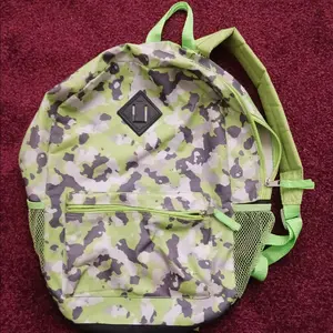 Lime Green Camo Backpack