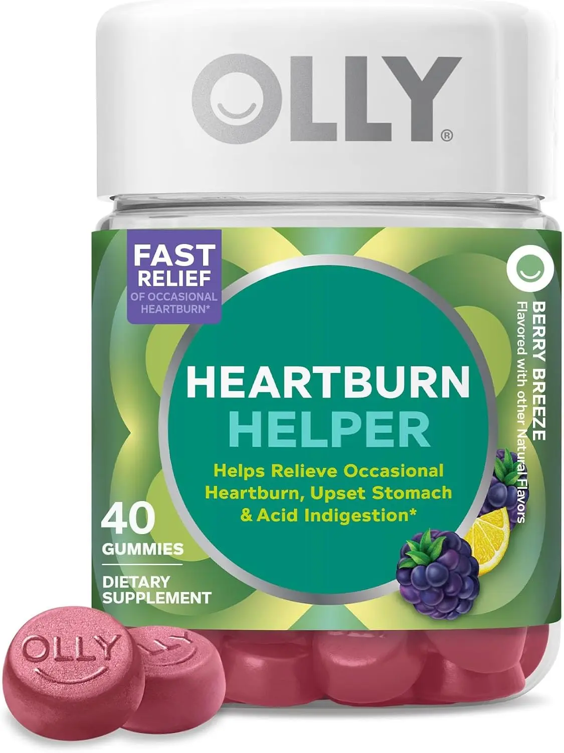 OLLY Heartburn Helper Fast Relief* of Occasional Heartburn Gummy - 40 Count