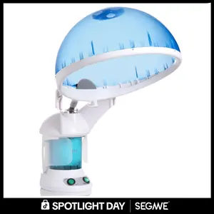 Segawe 2-in-1 Portable Hair Steamer with Bonnet Hood - 1300W Freestanding UV Ozone Dual Steam Device, US Plug, Clean Water Compatible for Home Selfcare, Blue (Hair Dryer & Facial Steamer),summervibes