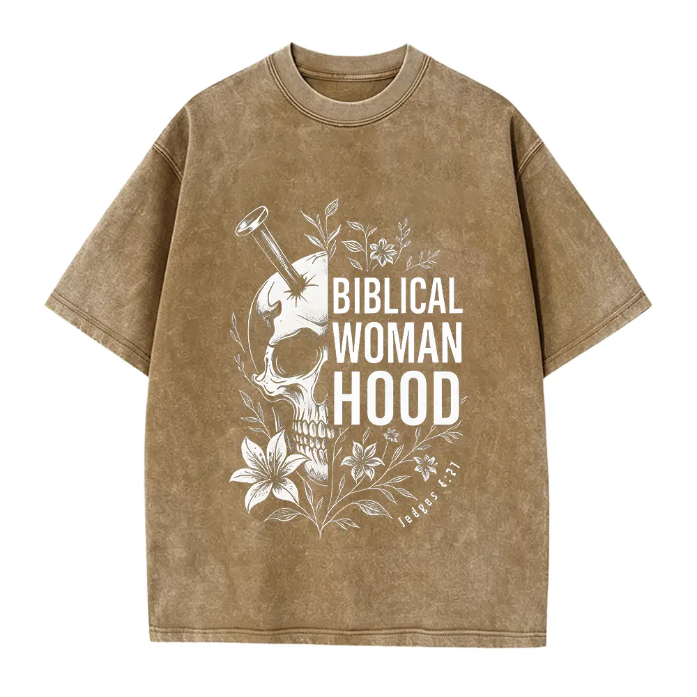 Jael Tent Peg Graphic T-Shirt for Women, Biblical Womanhood Casual Top, Soft Lightweight Cotton Fabric