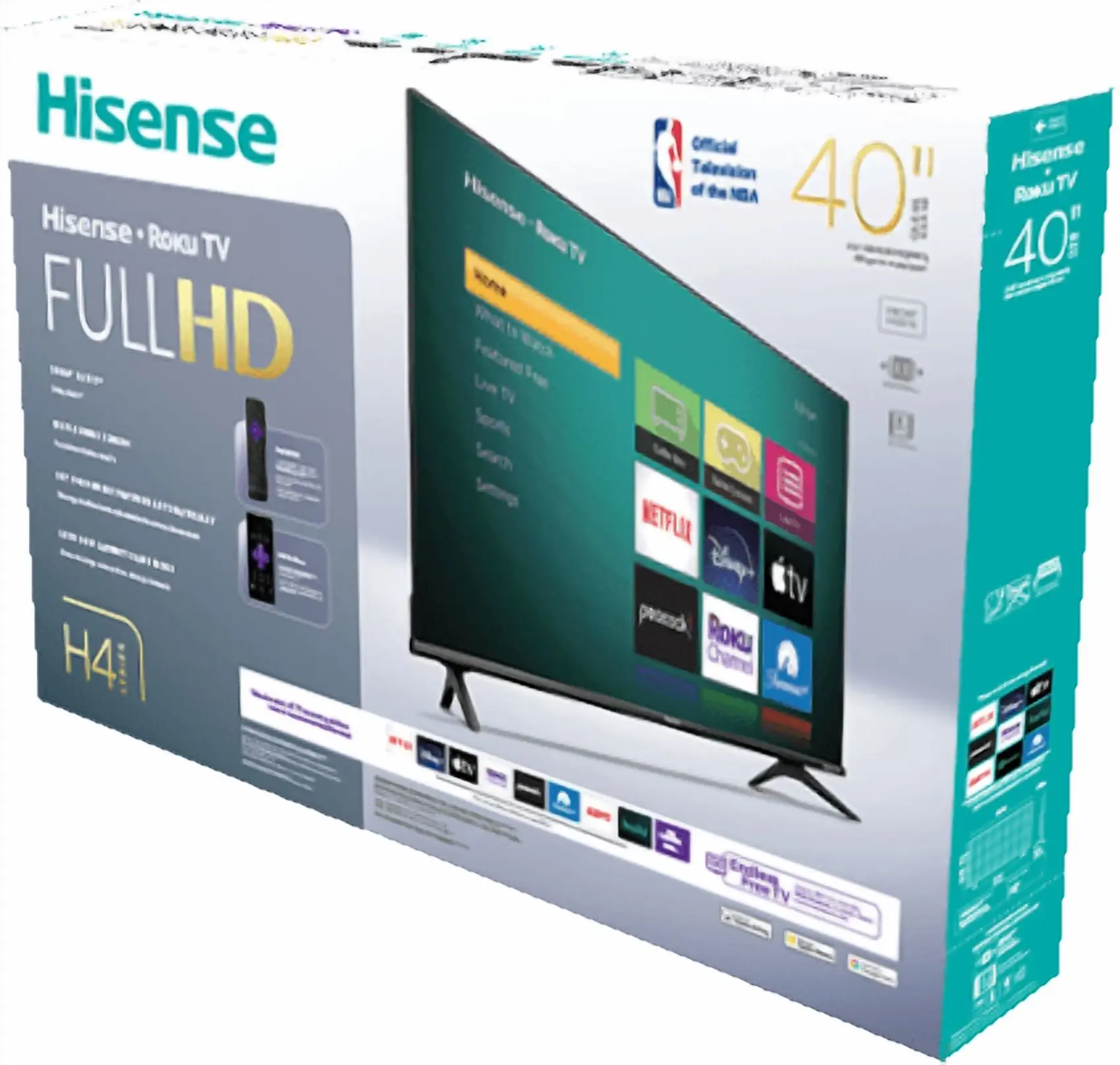 40-Inch Class H4 Series FHD Roku Smart TV - 1080P Full HD LCD LED Screen, DTS TruSurround Sound, Built-In Roku Platform with 5,000+ Channels & 500,000+ Movies/TV Episodes