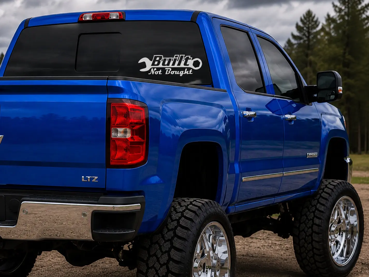 Built Not Bought Truck Decal | Wrench Vinyl Sticker | Mechanic Window Decal | Car Truck Toolbox Laptop Vinyl Decal | Made in USA