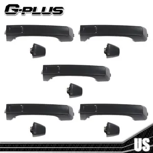 Fit For 2006-2010 Hummer H3 H3T Black Door Handle Outside Front & Rear Set of 5