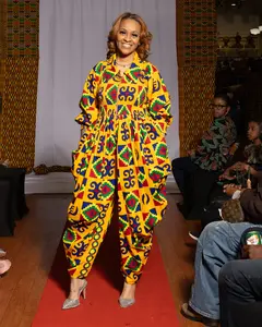 Golden Ankara Harem Jumpsuit