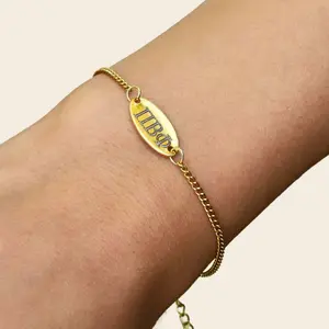 Pi Beta Phi Sorority Bracelet - Cuban Chain Style