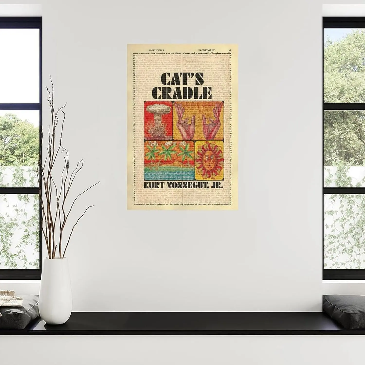 Book Cover Poster Cat's Cradle by Kurt Vonnegut Wall Art (3