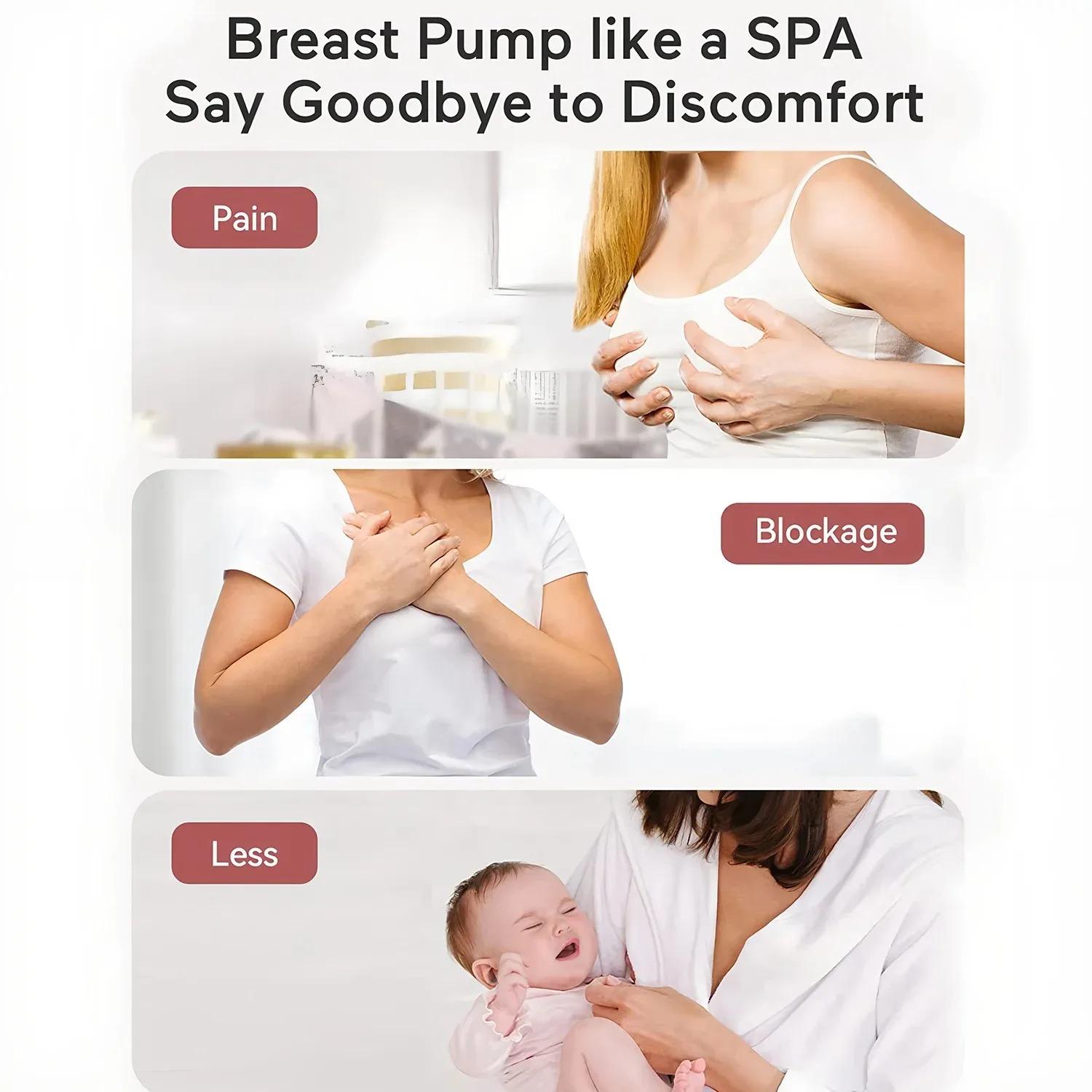 Wearable Electric Breast Pump Hands-Free Portable Quiet Breast Milk Pump for Moms Comfort Design