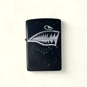 Shark Mouth Refillable Flip Case + Insert - Full Metal - Windproof - Durable