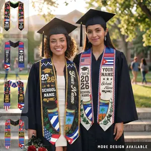Custom Cubans American Flag Graduation Sash 2026, Cubans Graduation Sash, Cuba Stole, Cuba Graduation Stole, Cuban Graduation Gift Customize