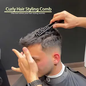 2Pcs Hair Volumizing Texture Comb, High Skull Top Bangs Styling Comb, Portable Fluffy Root Shaping Hair Tool for Men Women Daily Use