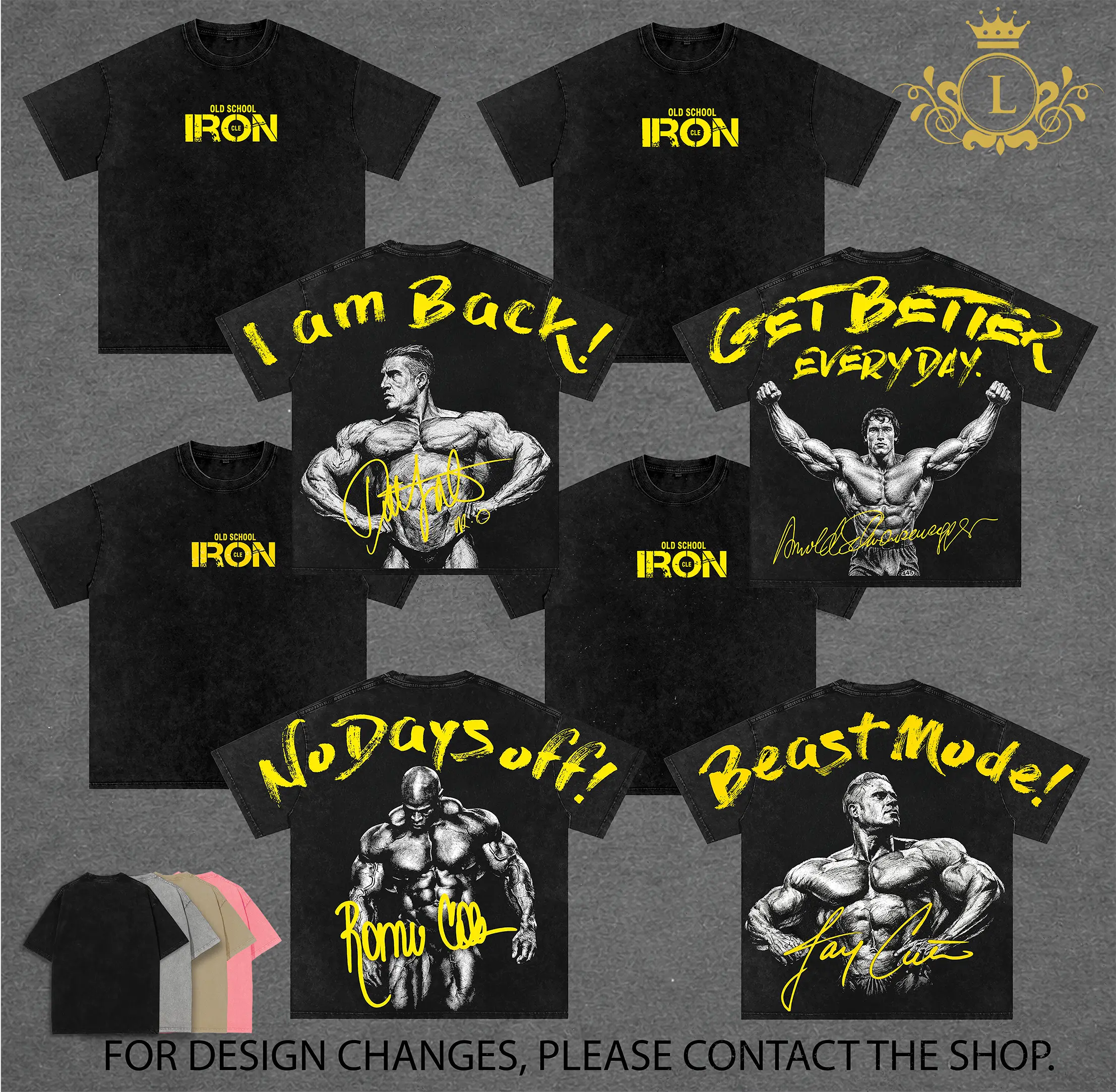 Men’s Gym T-Shirt, Coleman - Arnold - Dorian Yates - Jay Cutler Bodybuilding Wash T Shirt,Old School Series, Workout Tee, Gym Tank Top, Muscle Tank, Sleeveless Workout Shirt, Oversized Fitness Shirt, Heavyweight Cotton Training Top