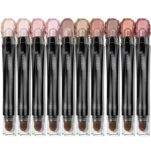 LUXAZA 6PCS / 10PCS Eyeshadow Stick,Shimmer And Matte Brown Metallic Cream Eyeshadow Pencil Crayon with Smudge-proof & Waterproof, Eye Brightener Stick Cream Eyeshadow Stick Set Makeup Cosmetic Christmas gifts #SummerVibes #Summervibes