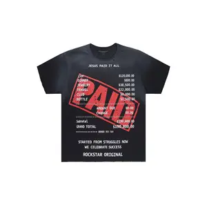Paid Black Oversized Graphic T-Shirt