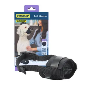 PetSafe Dog Muzzle - Large, Black - Comfortable Padding - Adjustable Sizing for Small, Medium and Large Dogs - Prevents Biting - Allows Room to Pant - Perfect for Visits to The Vet or Groomer Large Black