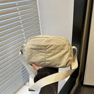 Simple Literary Small Square Bag Solid Color Casual Japanese Style Personality Single Shoulder Crossbody For Women