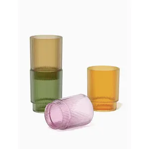 RESERVE 12oz Fluted Tumbler - Mixed Color Set