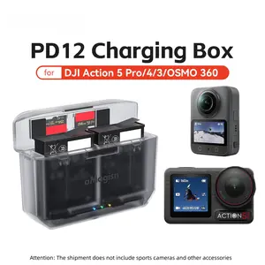 Djlaction 5 Pro/4/3/osmo 360 Fast Charging Pd12 Charger Box Accessories, High-Speed Battery Charger for Djl Action Series Devices