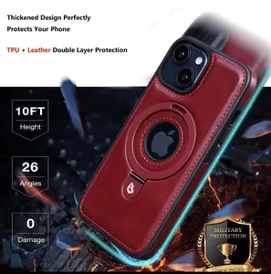 Shockproof Camera Lens Protector & Stand Protective iPhone Case For iPhone 16 Pro Max 15 14 13 12 Pro, MagSafe Accessories Cover, Christmas Gift