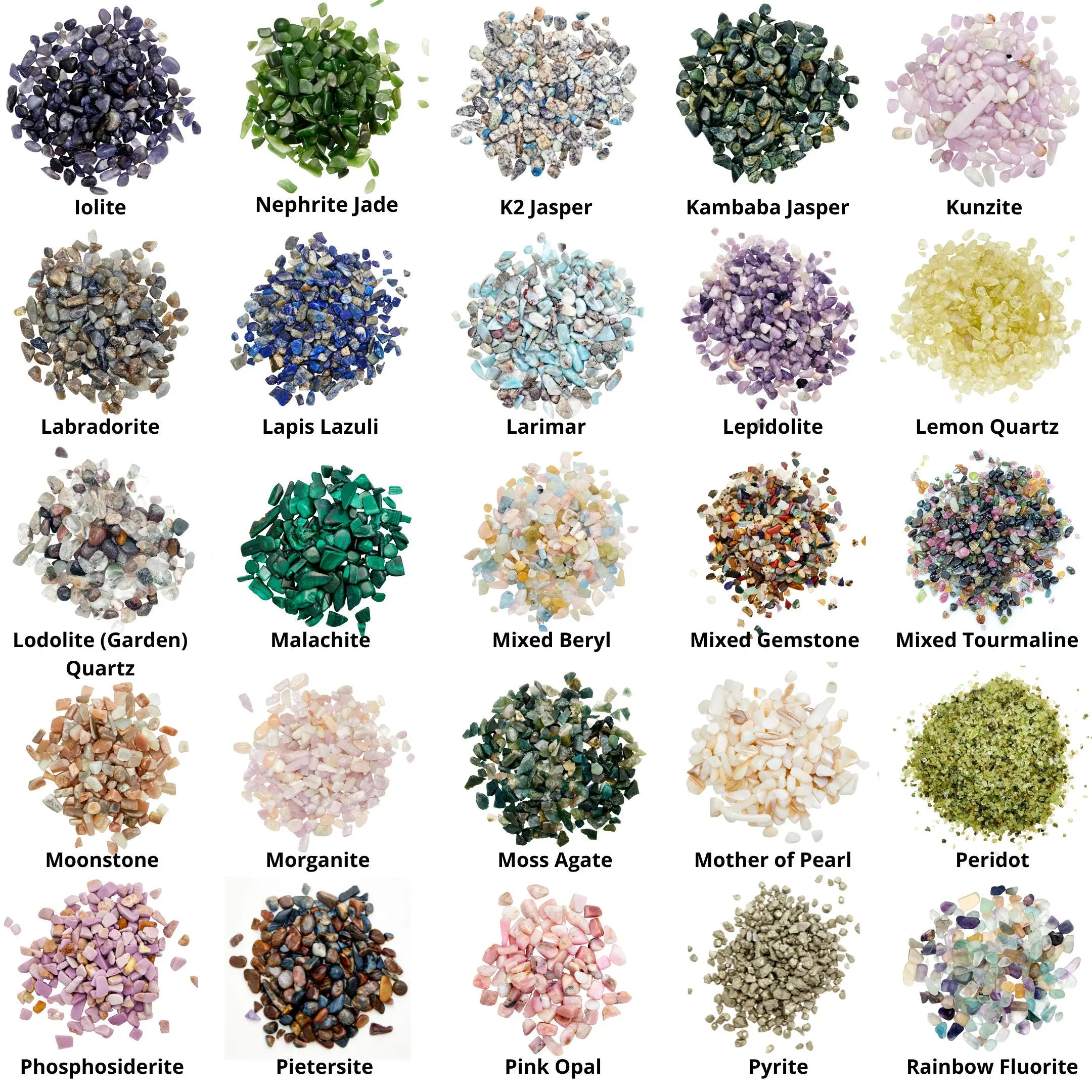 Gemstone Bottle (70 stone types available) Stone Bottles by New Moon Beginnings - Gemstone Chips Gemstone Bottle (70 stone types available) Stone Bottles by New Moon Beginnings - Gemstone Chips