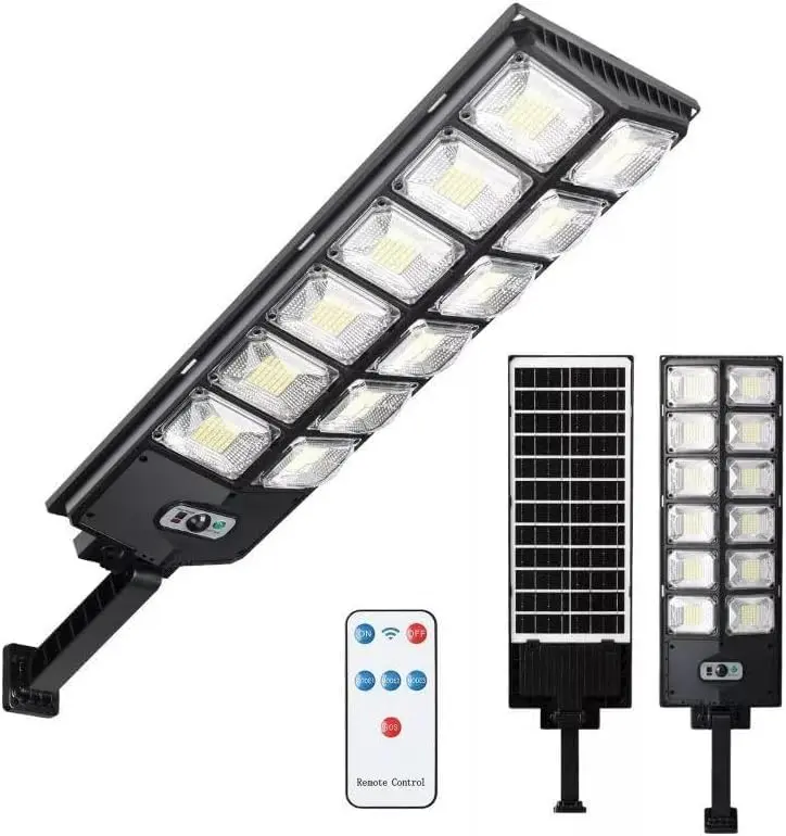 Solar Street Lights, Waterproof Outdoor Solar Lights, LED Flood Light, Security Light for Yard, Driveway, Shed, Barn