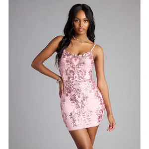 Jenelle Glitter Sequin Corset Mini Dress