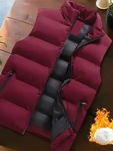 Men's Lightweight Casual Vest, Foldable Design for Autumn & Winter, Warm & Comfortable Daily Wear, Perfect for Storage