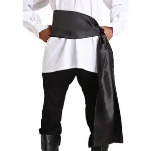 Black Satin Sash Accessory