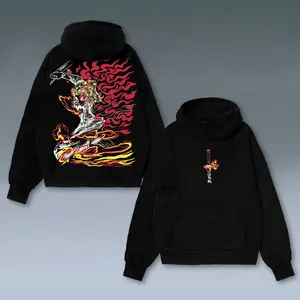 Dem0n Slayerr Character Shirt, Reng0ku Kyojur0 Tee, Anime Color Sweatshirt, Unisex 2024 Hoodie Menswear Top Cotton Breathable