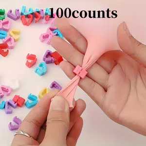 100 Balloon Sealing Clips, Colorful Plastic Tie Tools, Knotting Tool, Party Decorations, Wedding, Birthday, Halloween, Christmas, Reusable Balloon Garlands