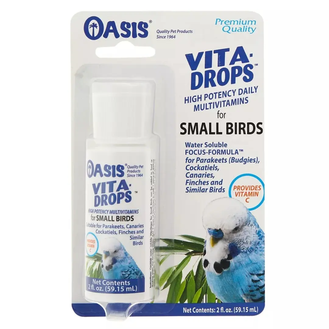 2oz High Potency Liquid Bird Health Supplement - Small Bird Feeding Supplies for Parakeets, Canaries, Finches, Lovebirds Daily Support