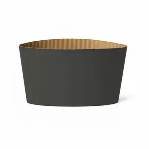 Black Disposable Corrugated Coffee Cup Sleeves - 1000 Pieces/Case